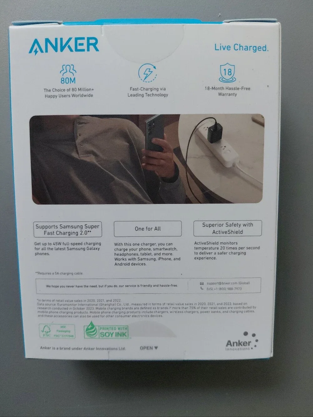 Anker 45W USB-C Fast Charger - Black